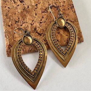 Free People Gold Teardrop Earrings